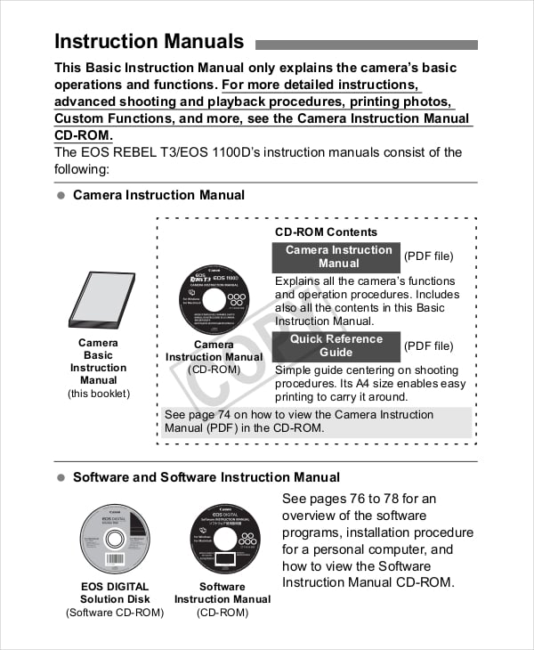 instruction manual template free download