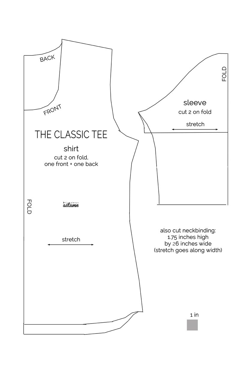 Mens t shirt pattern pdf