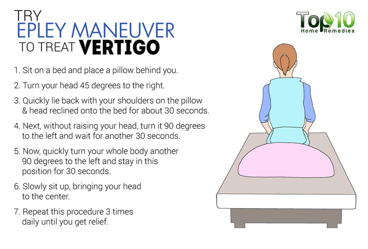 Epley maneuver instructions handout