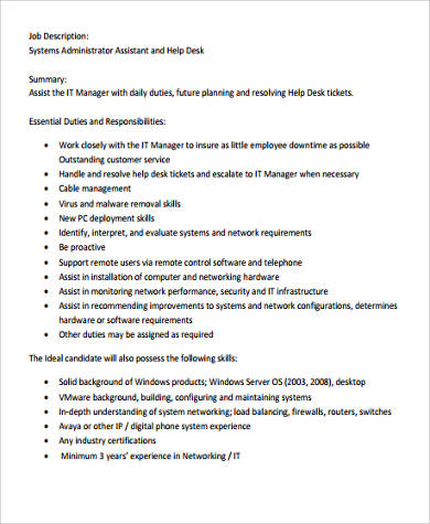 Server administrator roles and responsibilities pdf