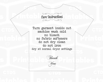 vinyl shirt care instructions