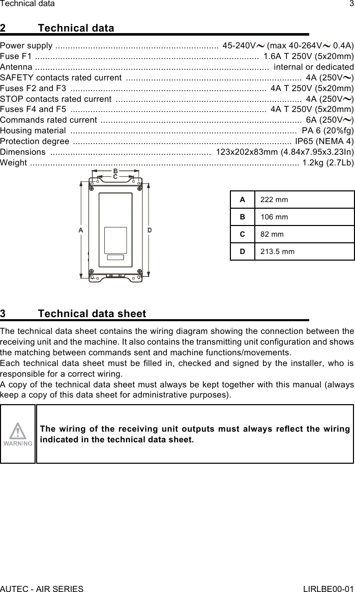 autec remote control user manual