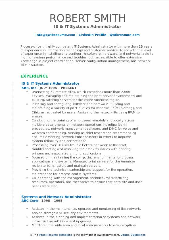 Server administrator roles and responsibilities pdf