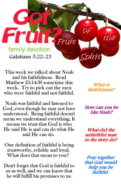 Fruit of the spirit lesson pdf