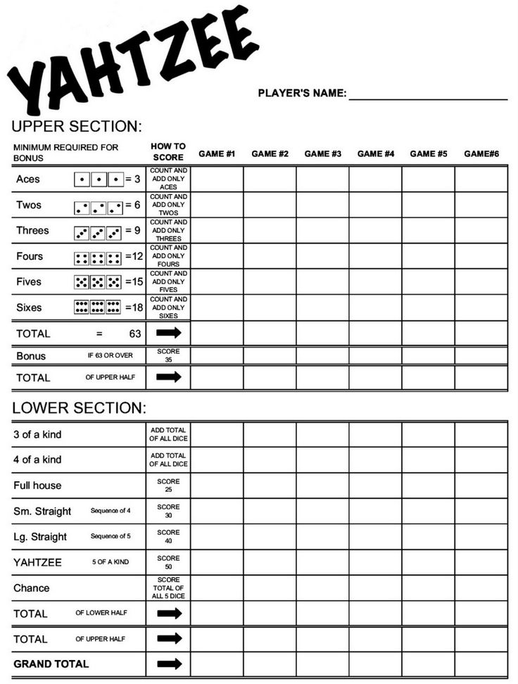 yahtzee free for all instructions