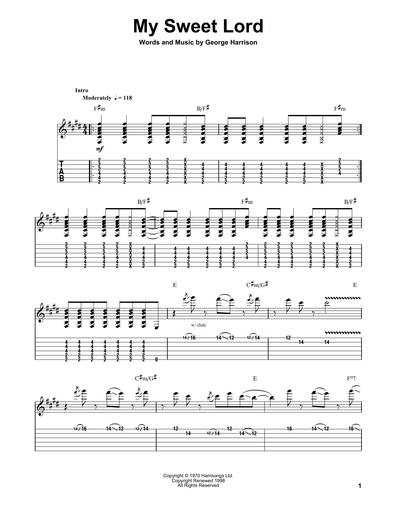 My sweet lord chords pdf