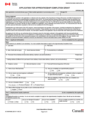 Alberta apprenticeship completion grant application