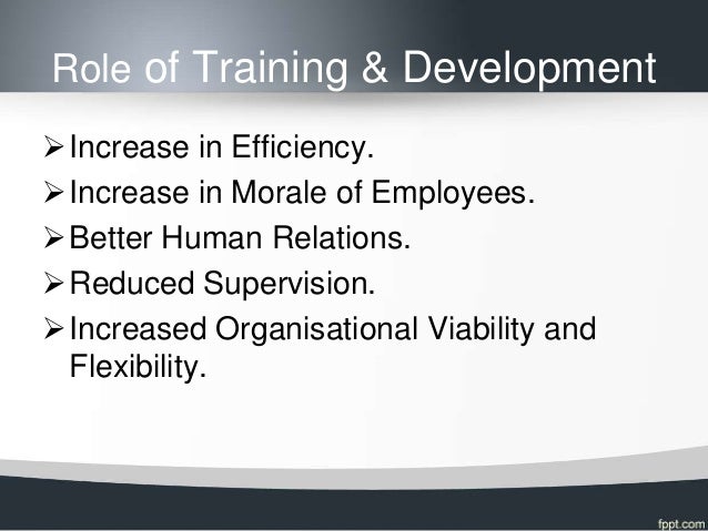 Purpose of training and development pdf