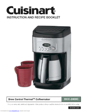 Cuisinart coffee maker dcc 2000 manual