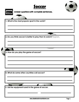 Afl football reading comprehension worksheets pdf