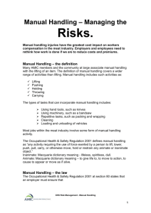 examples of manual handling procedures