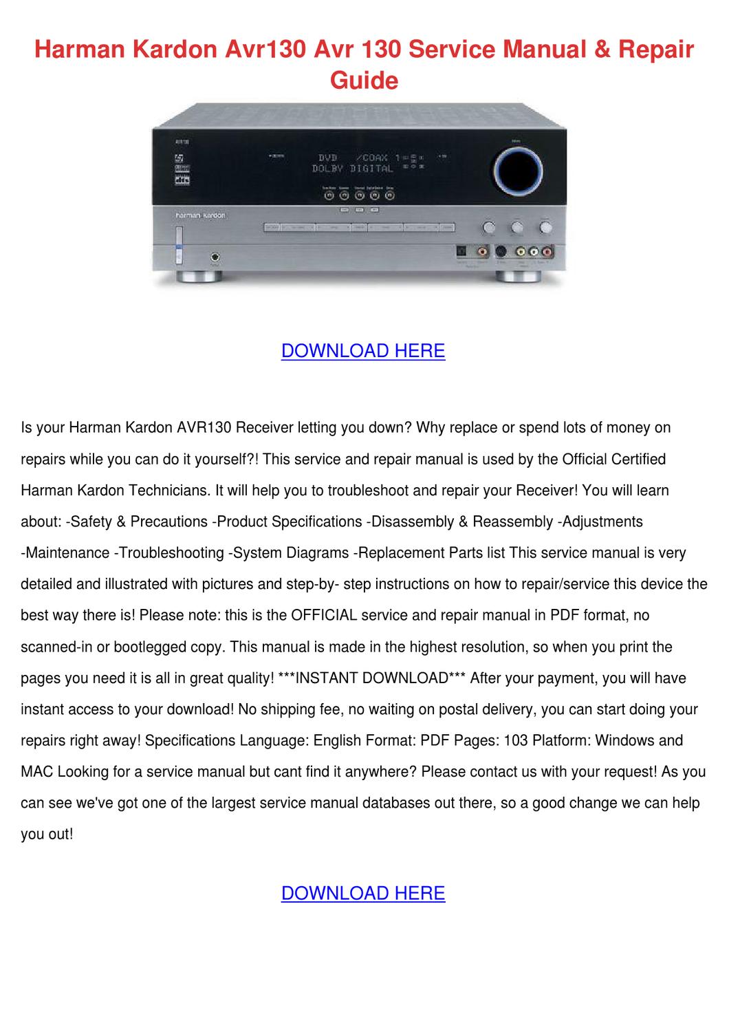 harman kardon avr 240 manual pdf