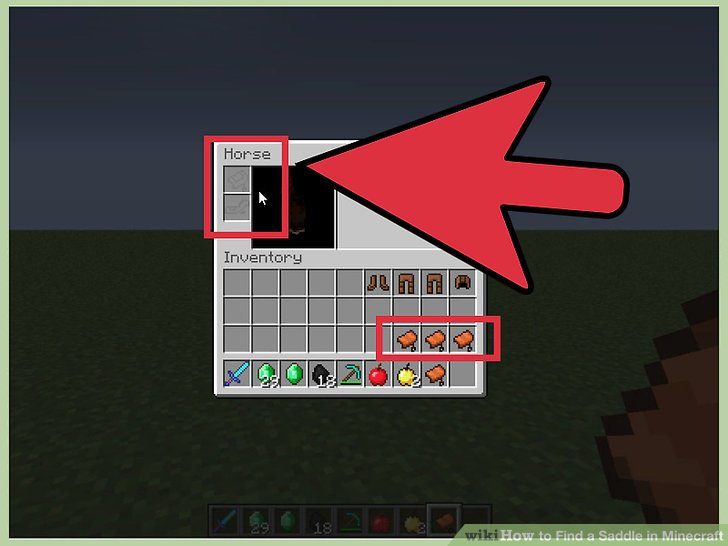 Minecraft how to build a horse saddle