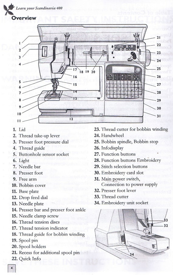 husqvarna 400 sewing machine manual