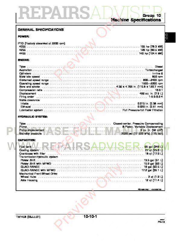 john deere 4455 service manual