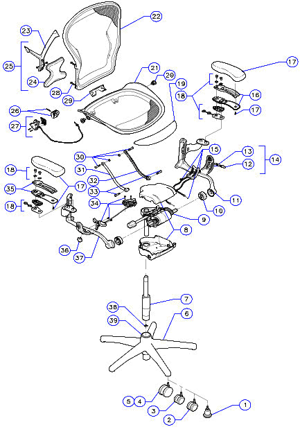 herman miller aeron chair assembly instructions