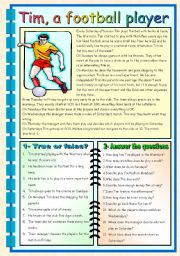 Afl football reading comprehension worksheets pdf