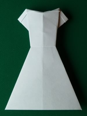 Origami dress folding instructions