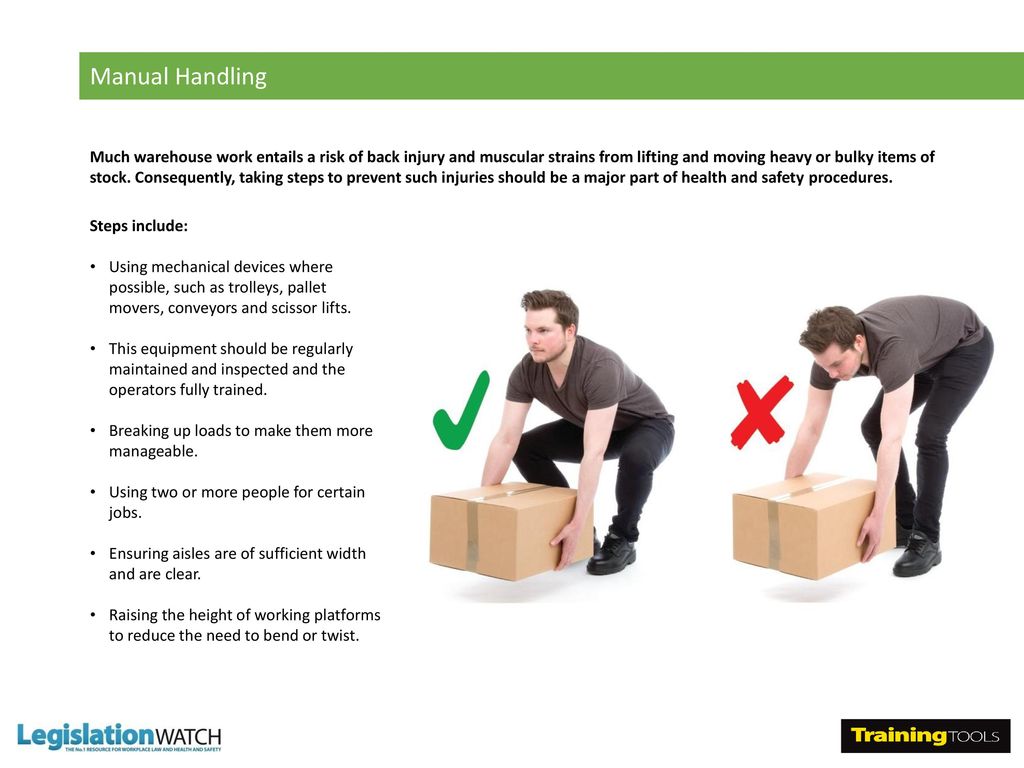 manual lifting safe work procedure