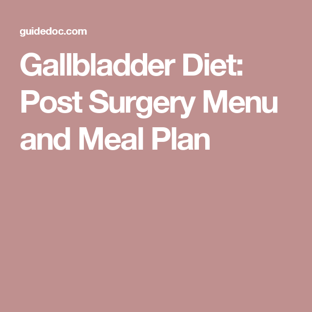 Diet after gallbladder removal pdf