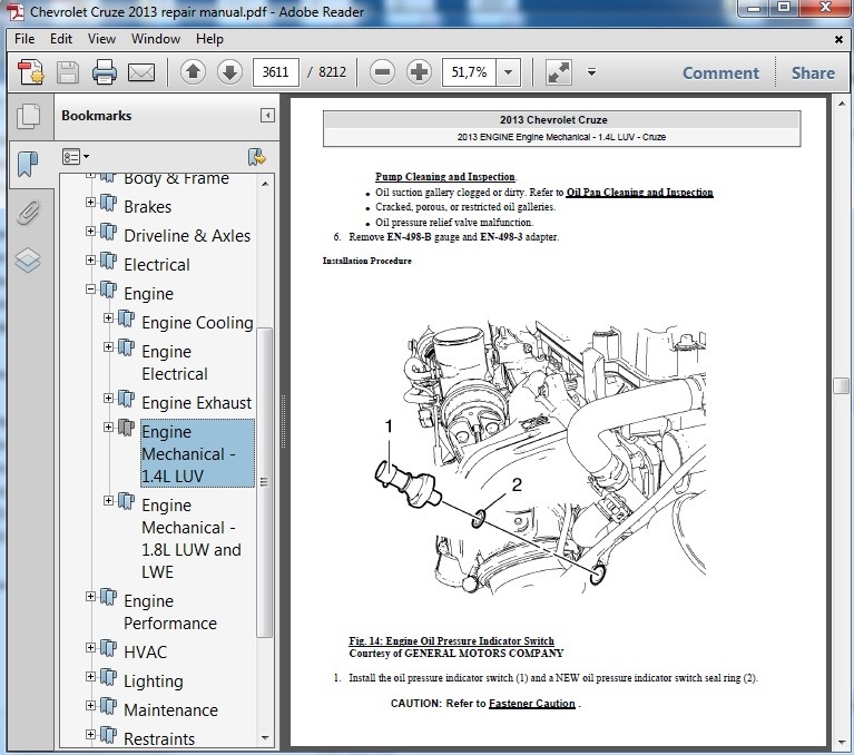 2014 chevy cruze repair manual pdf