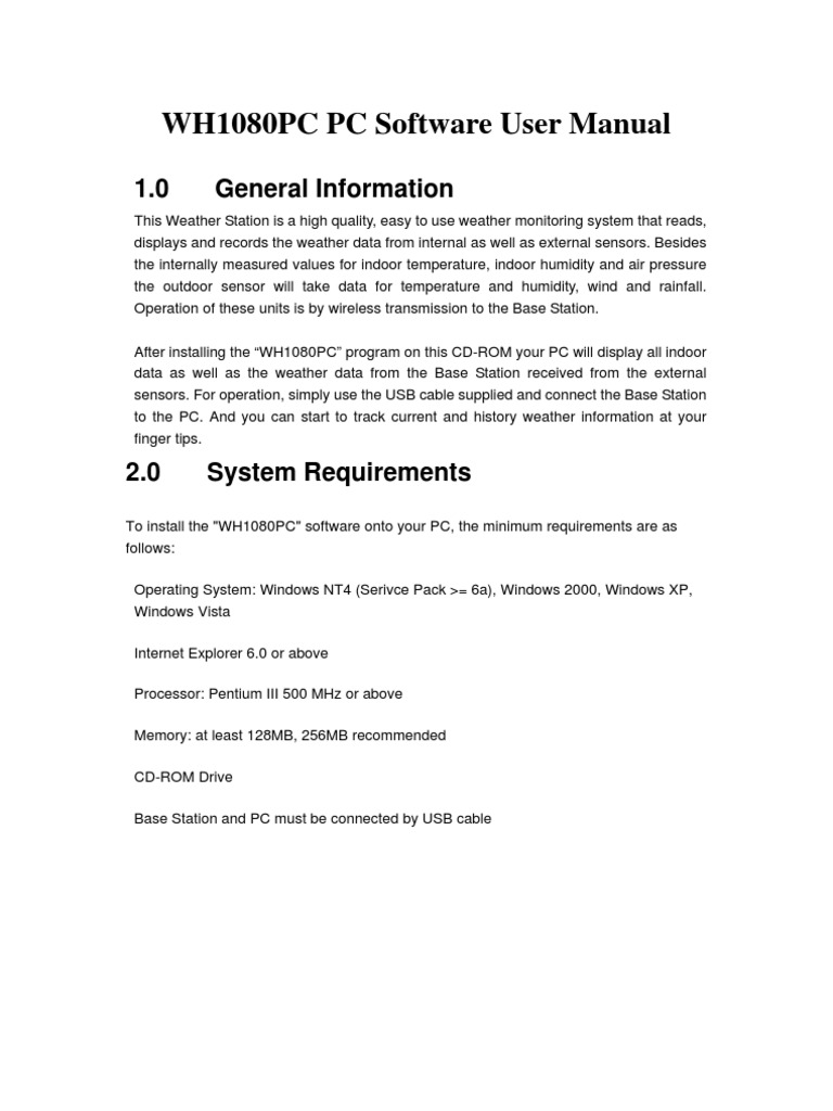 maplin weather station instructions