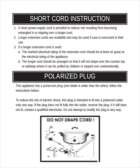 instruction manual template free download