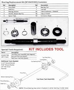 whirlpool cabrio bearing replacement instructions