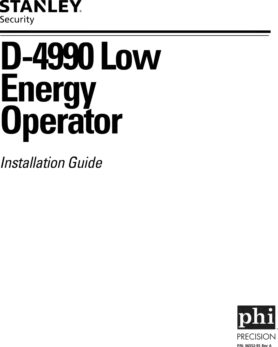 stanley d-4990 installation manual