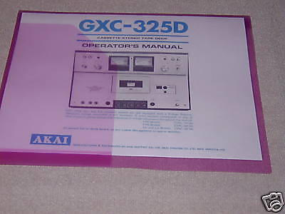 Akai gxc 325d service manual