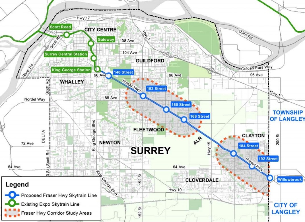 City of surrey rezoning application status