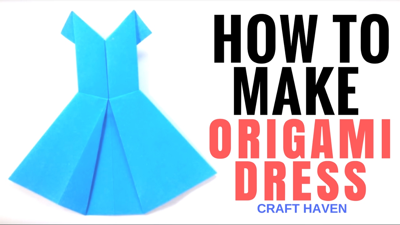 Origami dress folding instructions