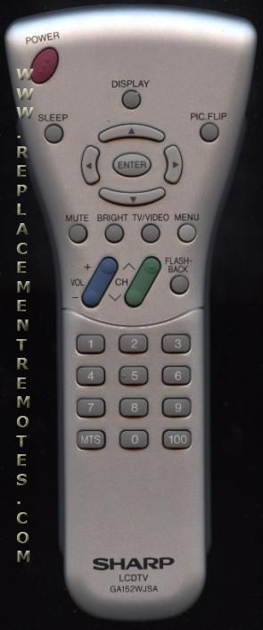 sharp tv remote control manual