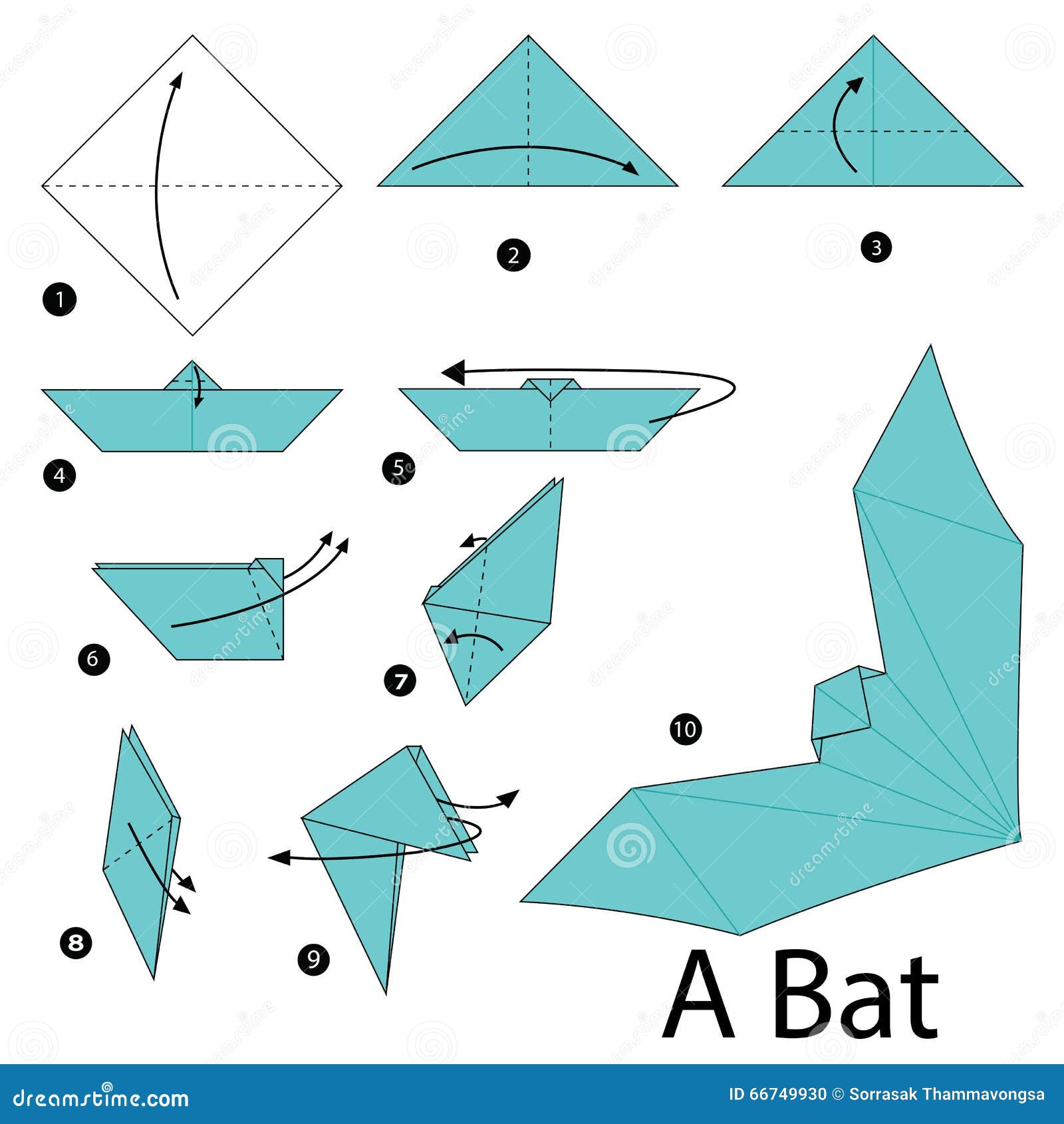 easy bat origami instructions