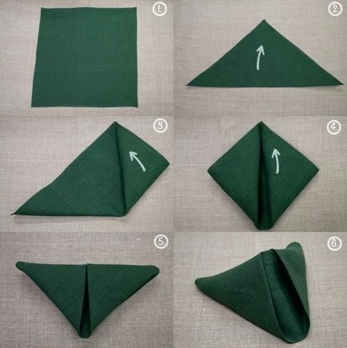 paper napkin folding instructions