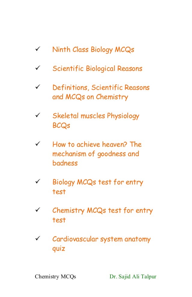 9th class chemistry mcqs pdf