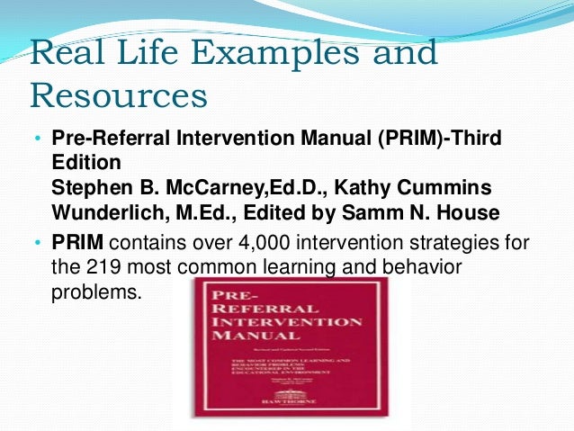 ontario pre-referral intervention manual prim