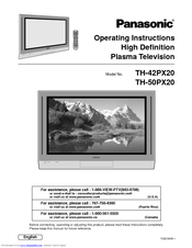 panasonic viera th-p42s10a operating instructions