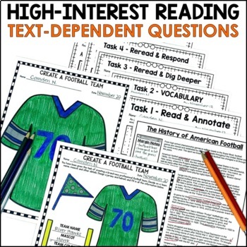 Afl football reading comprehension worksheets pdf