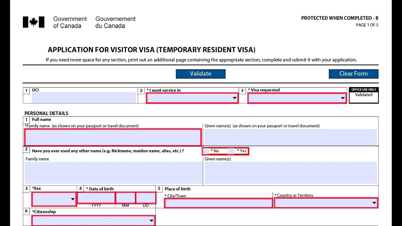 Application extend visitor visa canada