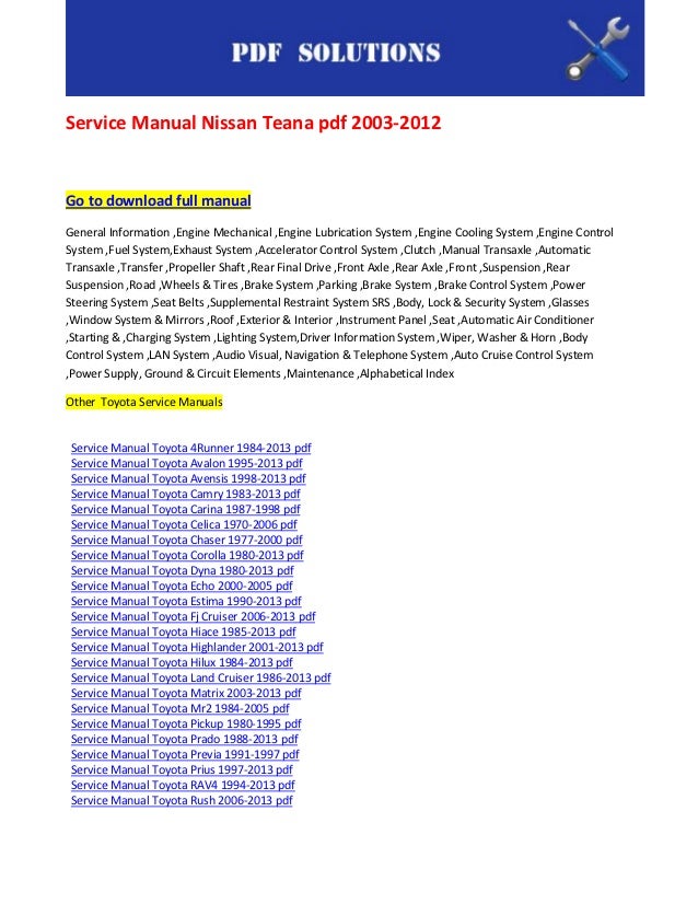 Nissan tiida 2011 manual pdf