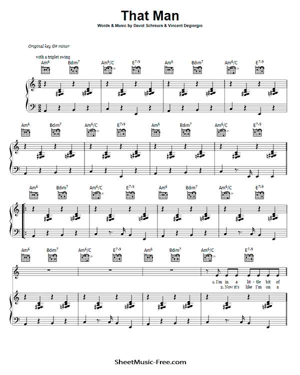 Caro emerald that man voice  piano sheet music pdf