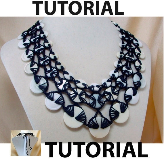 crochet button necklace instructions