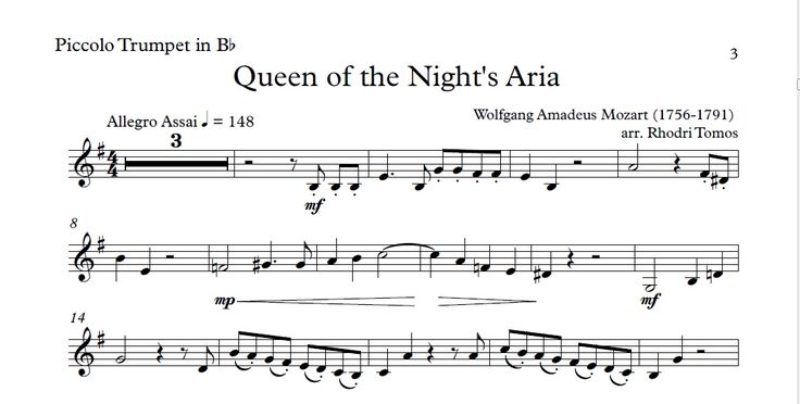 Queen of the night aria pdf