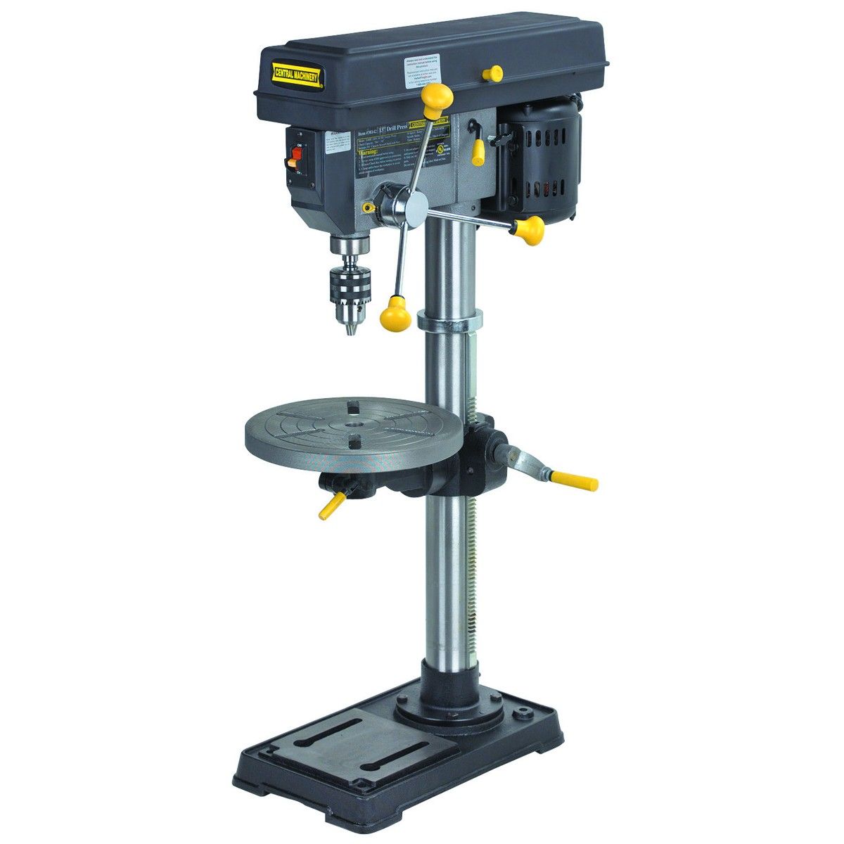 central machinery 12 speed drill press manual