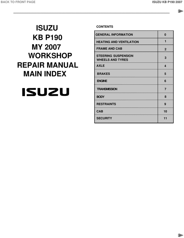 Isuzu dmax 2008 manual pdf