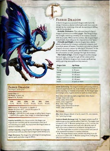 faerie dragon 5e monster manual