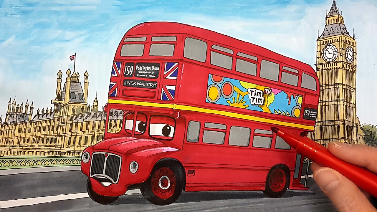 Double decker bus how to draw