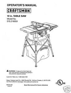 craftsman model 944.603131 manual