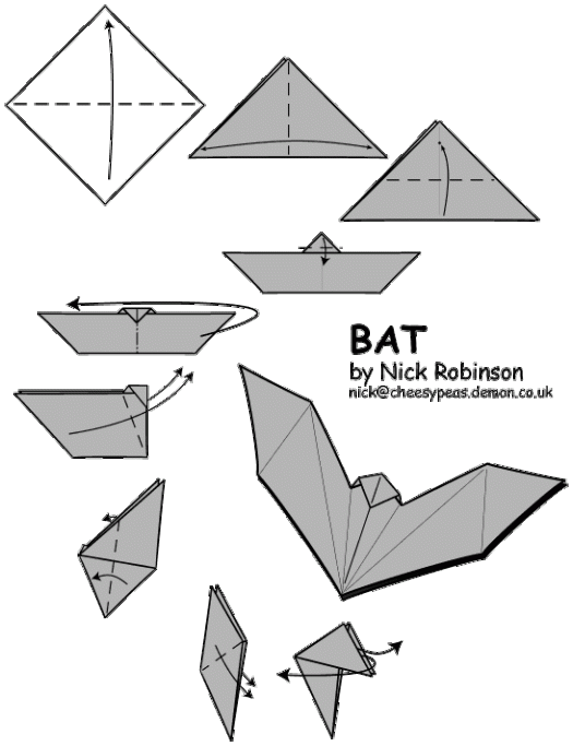 easy bat origami instructions